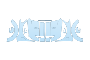 2027 FORD F-150 SHELBY F-150 HOOD FENDERS MIRRORS FULL (WRAPPED EDGES)