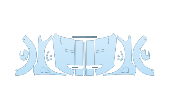 2027 FORD F-150 SHELBY F-150 HOOD FENDERS MIRRORS FULL (WRAPPED EDGES)
