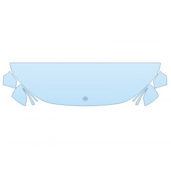 2025 MERCEDES-BENZ EQE-CLASS AMG SUV HOOD FENDERS MIRRORS 24 INCH STRAIGHT (WRAPPED EDGES)