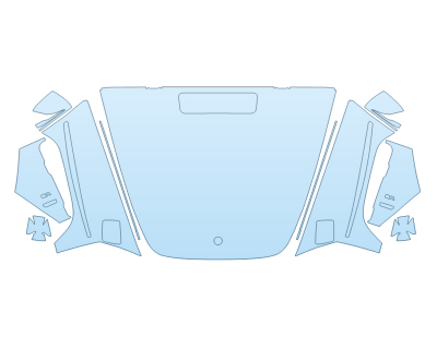 2025 MERCEDES-BENZ G-CLASS 550 HOOD FENDERS MIRRORS FULL (WRAPPED EDGES)