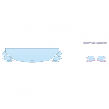 2025 MERCEDES-BENZ GLC-CLASS 300 4MATIC COUPE AMG LINE HOOD FENDERS MIRRORS 24 INCH STRAIGHT (WRAPPED EDGES)