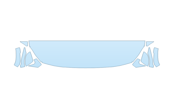 2027 BMW 2 SERIES GRAN COUPE M235 XDRIVE HOOD FENDERS MIRRORS 18 INCH STRAIGHT (WRAPPED EDGES)