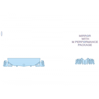 2026 BMW 330I M SPORT HOOD FENDERS MIRRORS 18 INCH STRAIGHT (WRAPPED EDGES)