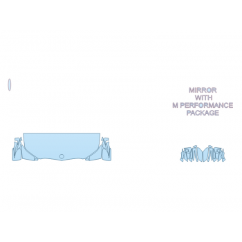 2026 BMW 330I XDRIVE HOOD FENDERS MIRRORS 24 INCH STRAIGHT (WRAPPED EDGES)