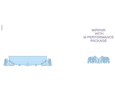 2026 BMW 330I XDRIVE M SPORT HOOD FENDERS MIRRORS 18 INCH STRAIGHT (WRAPPED EDGES)