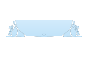 2027 BMW M5 TOURING HOOD FENDERS MIRRORS 24 INCH STRAIGHT (WRAPPED EDGES)