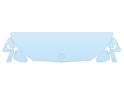 2026 BMW X2 XDRIVE 28I HOOD FENDERS MIRRORS 24 INCH STRAIGHT (WRAPPED EDGES)