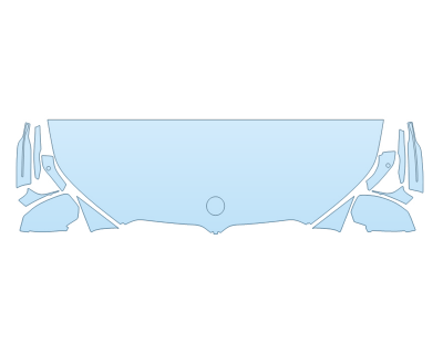 2026 BMW X3 M50 HOOD FENDERS MIRRORS 24 INCH STRAIGHT (WRAPPED EDGES)
