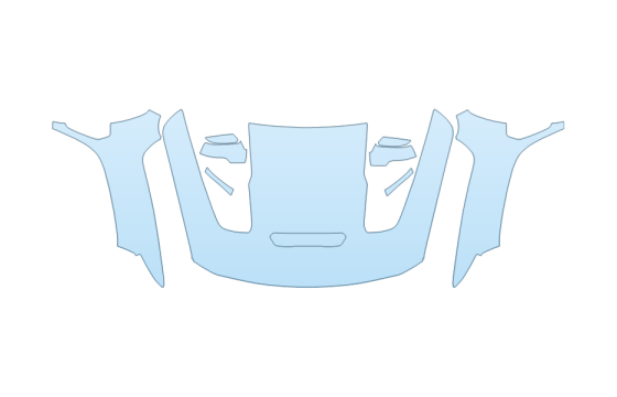2027 RAM RAM 1500 RHO HOOD FENDERS MIRRORS 60 INCH FULL (WRAPPED EDGES) W/O DECALS