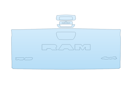 2027 RAM RAM 1500 RHO TAILGATE KIT W/BADGES