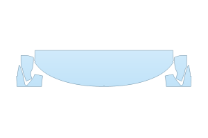 2027 FORD EXPLORER ACTIVE HOOD FENDERS MIRRORS 18 INCH STRAIGHT (WRAPPED EDGES)