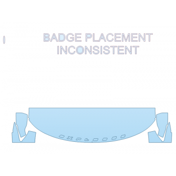 2025 FORD EXPLORER ACTIVE HOOD FENDERS MIRRORS 18 INCH STRAIGHT (WRAPPED EDGES) W/ BADGING