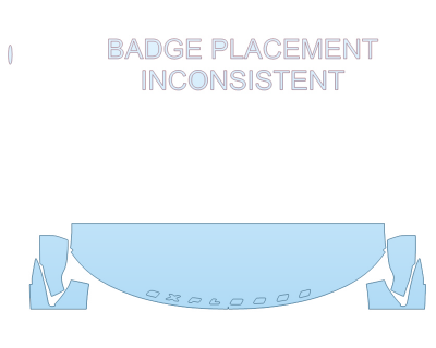 2026 FORD EXPLORER ACTIVE HOOD FENDERS MIRRORS 18 INCH STRAIGHT (WRAPPED EDGES) W/ BADGING