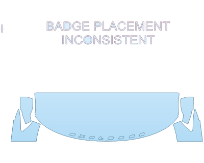 2026 FORD EXPLORER ACTIVE HOOD FENDERS MIRRORS 24 INCH STRAIGHT (WRAPPED EDGES) W/ BADGING