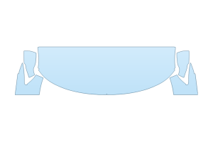 2027 FORD EXPLORER ST-LINE HOOD FENDERS MIRRORS 24 INCH STRAIGHT (WRAPPED EDGES)
