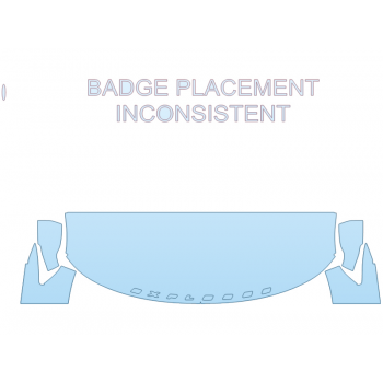 2026 FORD EXPLORER ST-LINE HOOD FENDERS MIRRORS 24 INCH STRAIGHT (WRAPPED EDGES) W/ BADGING