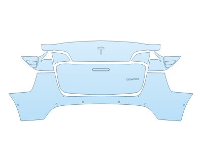 2025 TESLA MODEL Y BASE REAR BUMPER W SENSORS