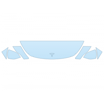 2025 TESLA MODEL Y BASE HOOD FENDERS MIRRORS 18 INCH STRAIGHT (WRAPPED EDGES)