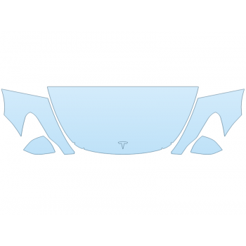 2025 TESLA MODEL Y BASE HOOD FENDERS MIRRORS 30 INCH STRAIGHT (WRAPPED EDGES)