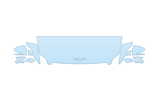 2027 GENESIS ELECTRIFIED GV70 AWD HOOD FENDERS MIRRORS 24 INCH STRAIGHT (WRAPPED EDGES)