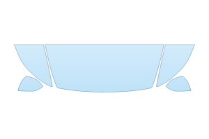 2027 TESLA MODEL Y STANDARD-BASE HOOD FENDERS MIRRORS 24 INCH STRAIGHT (WRAPPED EDGES)