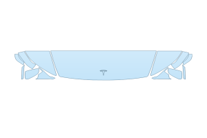 2027 TESLA MODEL Y PERFORMANCE AWD HOOD FENDERS MIRRORS 18 INCH STRAIGHT (WRAPPED EDGES)
