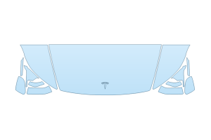 2027 TESLA MODEL Y PERFORMANCE AWD HOOD FENDERS MIRRORS 24 INCH STRAIGHT (WRAPPED EDGES)