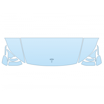 2026 TESLA MODEL Y PERFORMANCE AWD HOOD FENDERS MIRRORS 24 INCH STRAIGHT (WRAPPED EDGES)