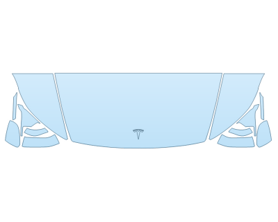 2026 TESLA MODEL Y PERFORMANCE AWD HOOD FENDERS MIRRORS 24 INCH STRAIGHT (WRAPPED EDGES)