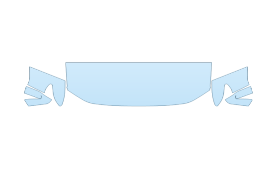 2027 GMC CANYON AT4X HOOD FENDERS MIRRORS 24 INCH STRAIGHT (WRAPPED EDGES) paint protection film kit