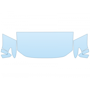 2026 GMC CANYON DENALI HOOD FENDERS MIRRORS 30 INCH STRAIGHT (WRAPPED EDGES) paint protection film kit