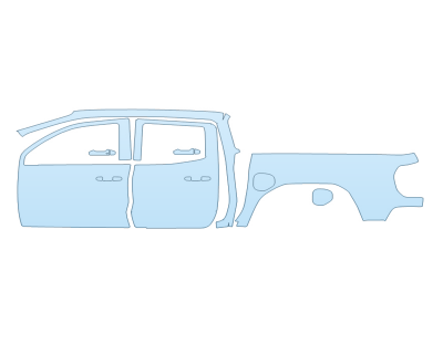 2025 GMC CANYON DENALI FULL DRIVER SIDE NO BADGES paint protection film kit