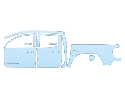 2025 GMC CANYON DENALI FULL DRIVER SIDE W/BADGES paint protection film kit