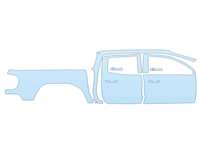 2025 GMC CANYON DENALI FULL PASSENGER SIDE NO BADGES paint protection film kit