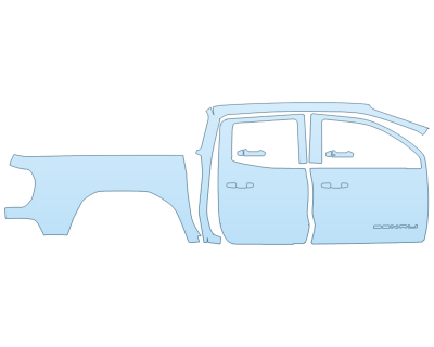 2025 GMC CANYON DENALI FULL PASSENGER SIDE W/BADGES paint protection film kit