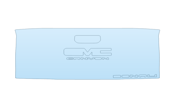 2027 GMC CANYON DENALI TAILGATE KIT W/BADGES PPF kit 2027 GMC CANYON DENALI TAILGATE KIT W/BADGES paint protection film kit