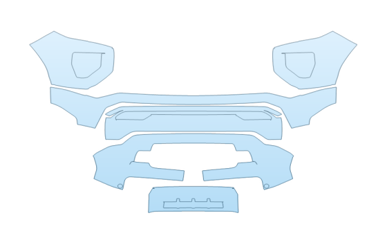 2027 GMC CANYON ELEVATION BUMPER PPF kit 2027 GMC CANYON ELEVATION BUMPER paint protection film kit