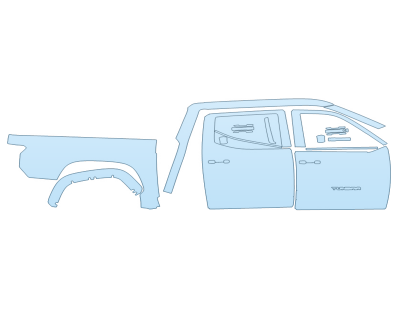 2022 toyota TUNDRA LIMITED PASSENGER SIDE paint protection film kit