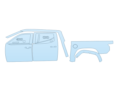 2022 toyota TUNDRA SR DRIVER SIDE paint protection film kit