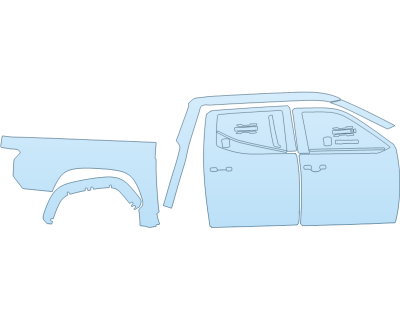 2022 toyota TUNDRA SR PASSENGER SIDE paint protection film kit