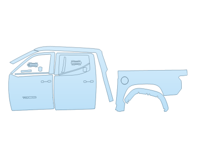 2022 toyota TUNDRA SR5 DRIVER SIDE paint protection film kit