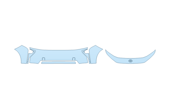 2027 TOYOTA BZ LIMITED BUMPER PPF kit 2027 TOYOTA BZ LIMITED BUMPER paint protection film kit