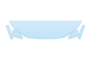 2027 TOYOTA BZ LIMITED HOOD FENDERS MIRRORS 18 INCH STRAIGHT (WRAPPED EDGES)