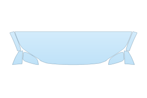 2027 TOYOTA BZ LIMITED HOOD FENDERS MIRRORS 24 INCH STRAIGHT (WRAPPED EDGES)