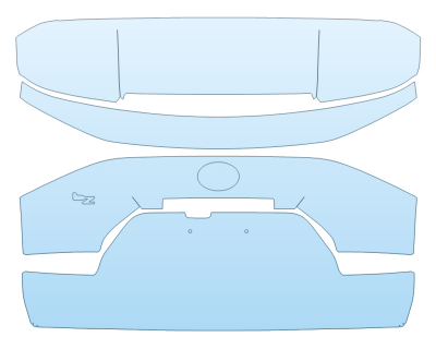2026 TOYOTA BZ LIMITED REAR HATCH W/EMBLEMS paint protection film kit