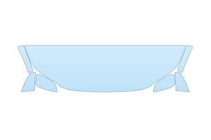 2027 TOYOTA BZ XLE HOOD FENDERS MIRRORS 24 INCH STRAIGHT (WRAPPED EDGES)
