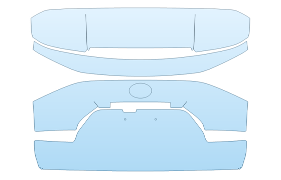 2027 TOYOTA BZ XLE REAR HATCH PPF kit 2027 TOYOTA BZ XLE REAR HATCH paint protection film kit