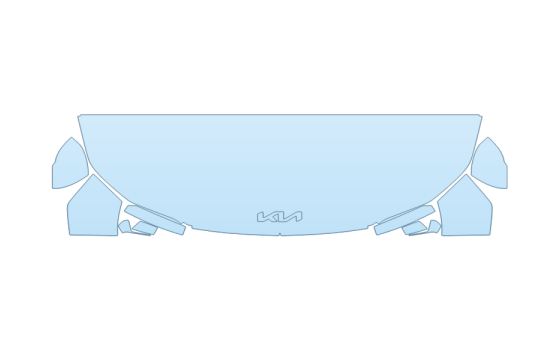 2027 KIA SORENTO LX HOOD FENDERS MIRRORS 24 INCH STRAIGHT (WRAPPED EDGES) paint protection film kit