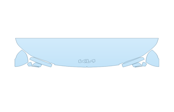 2027 KIA SORENTO X-LINE HOOD FENDERS MIRRORS 18 INCH STRAIGHT (WRAPPED EDGES) paint protection film kit