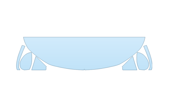2027 ACURA INTEGRA BASE HOOD FENDERS MIRRORS 18 INCH STRAIGHT (WRAPPED EDGES) PPF kit 2027 ACURA INTEGRA BASE HOOD FENDERS MIRRORS 18 INCH STRAIGHT (WRAPPED EDGES) paint protection film kit